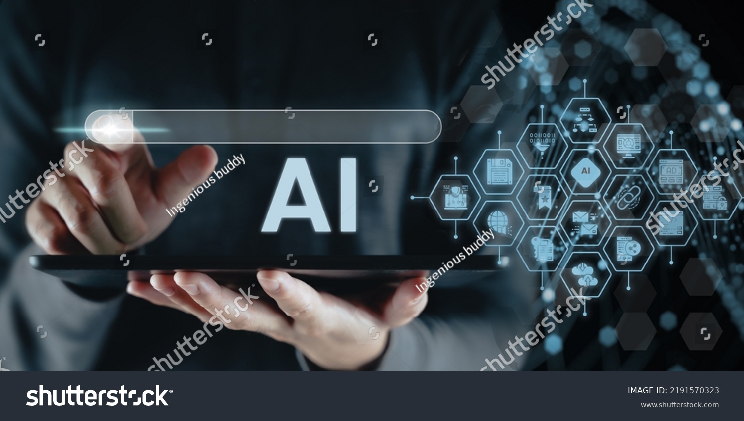 Ai Artificial Intelligence Digital Marketing Image Stock Illustration ...