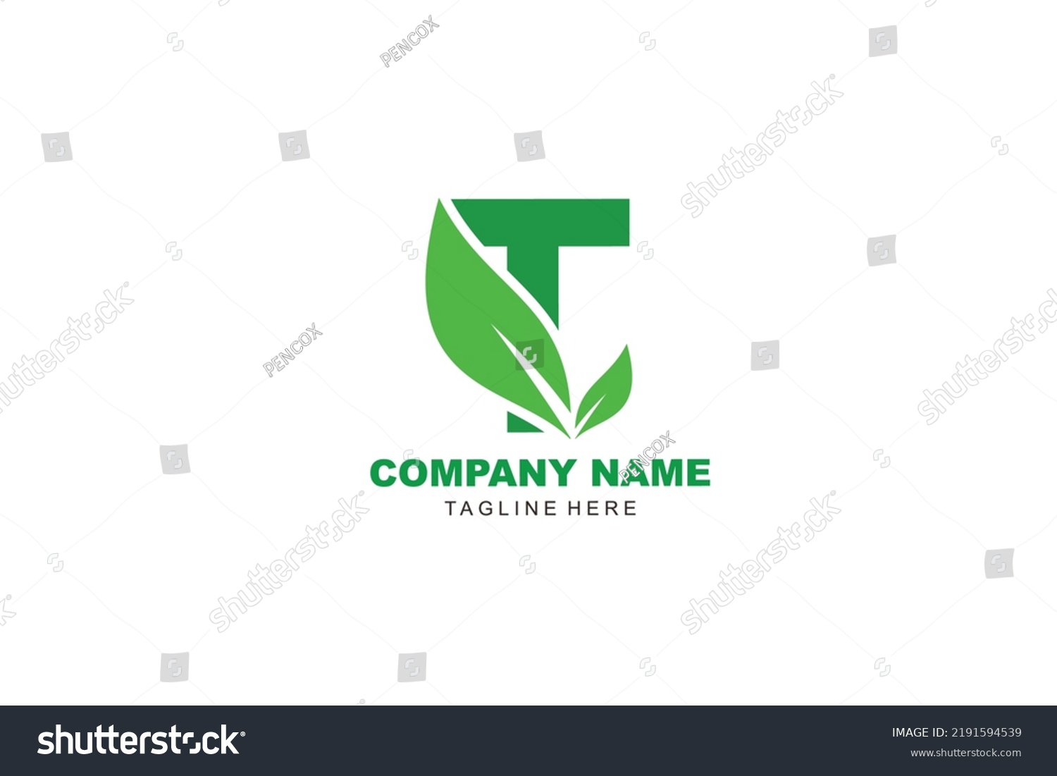 Initial Letter T Leaf Logo Stock Vector (Royalty Free) 2191594539 ...