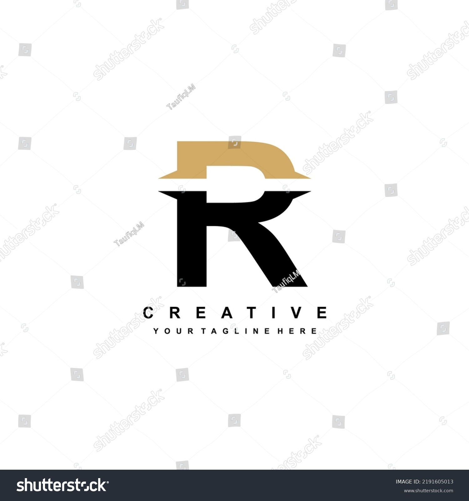 Luxury R Logo Black Gold Combination Stock Vector (Royalty Free ...