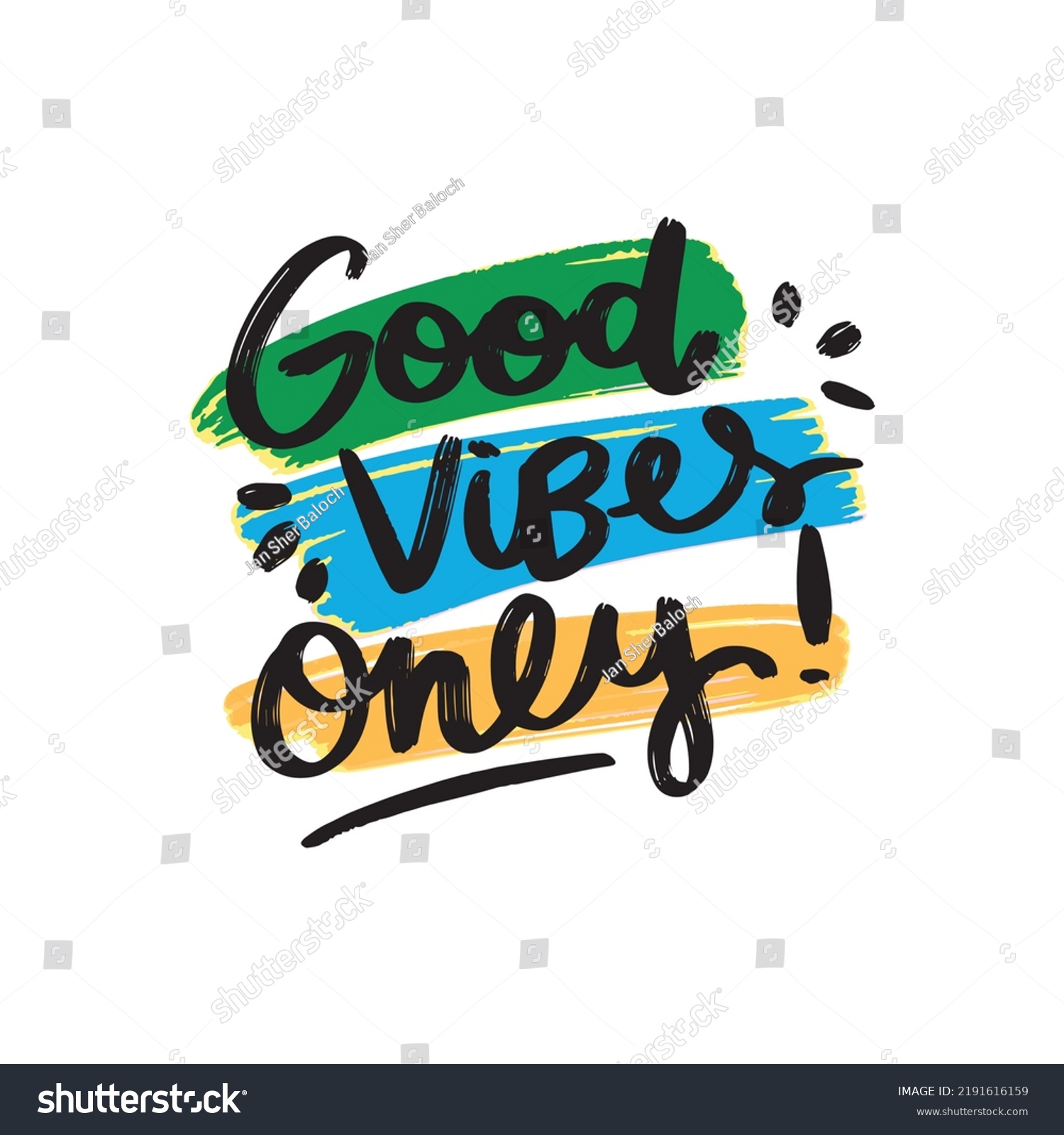 Good Vibes Only Design Vector Art Stock Vector (Royalty Free ...