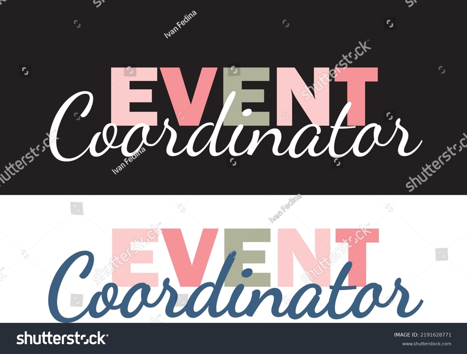 event-coordinator-vector-illustration-print-sticker-stock-vector