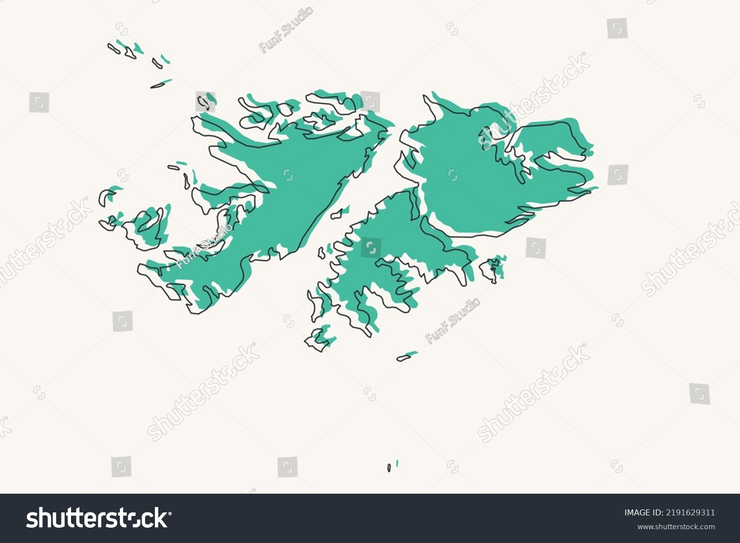 Falkland Islands Map World Map International Stock Vector (Royalty Free ...