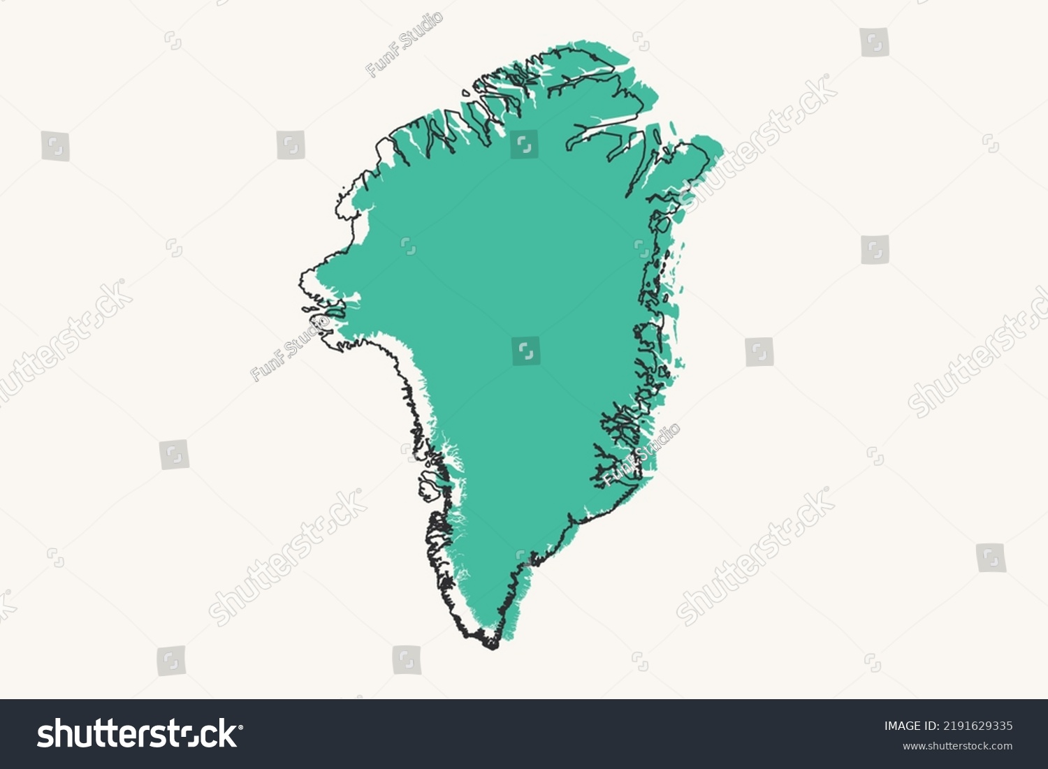 Greenland Map World Map International Vector Stock Vector (Royalty Free ...