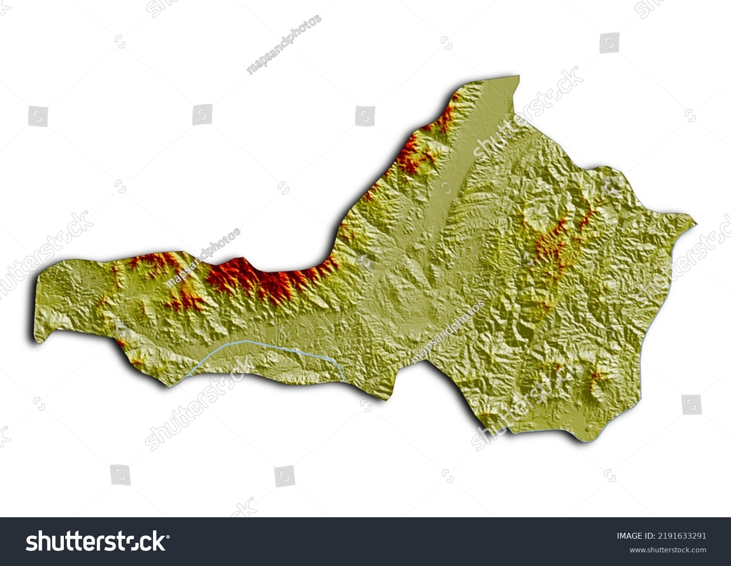 Nueva Segovia Department Nicaragua Map Shaded Stock Illustration ...