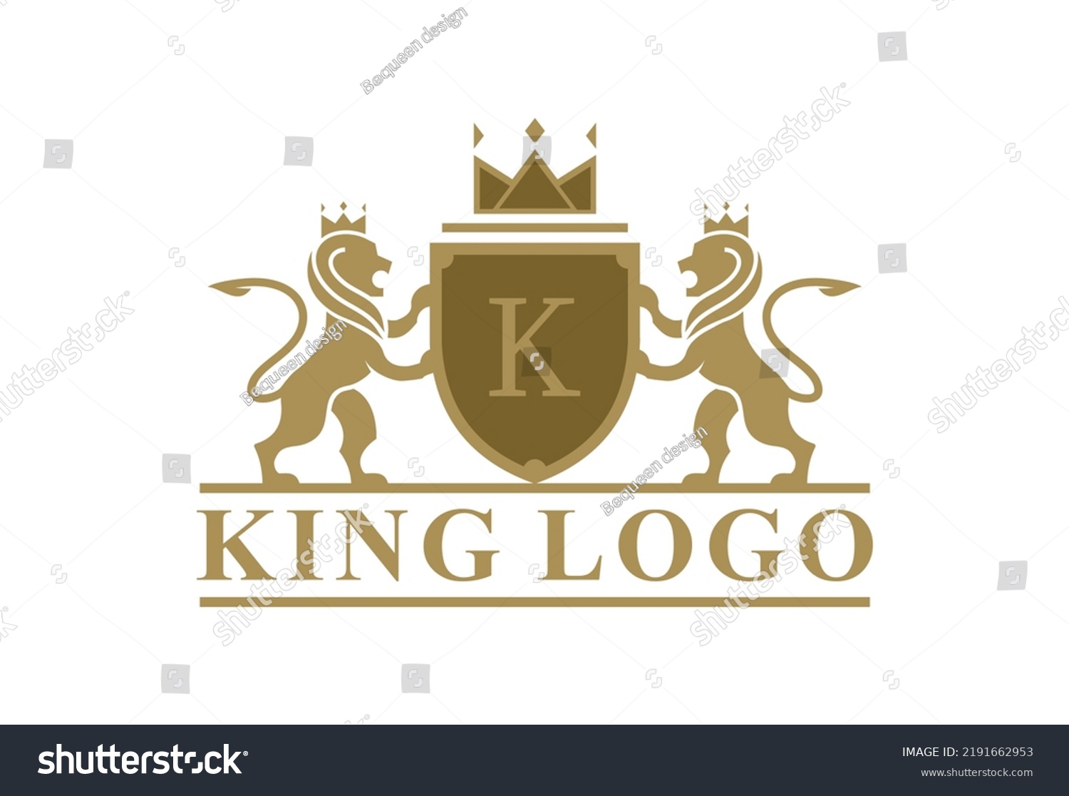 Luxury Lion Crest Heraldry Logo Elegant Stock Vector (Royalty Free ...