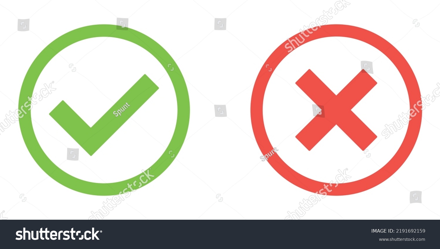 Checkmark X Mark Icon Check Uncheck Stock Vector (Royalty Free ...