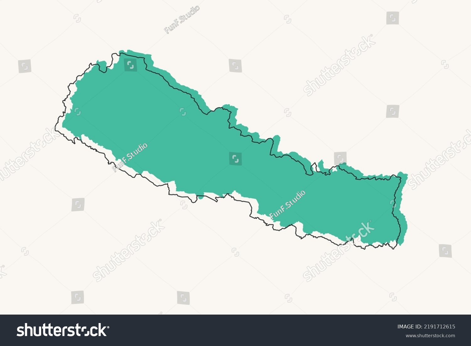 Nepal Map World Map International Vector Stock Vector (Royalty Free ...