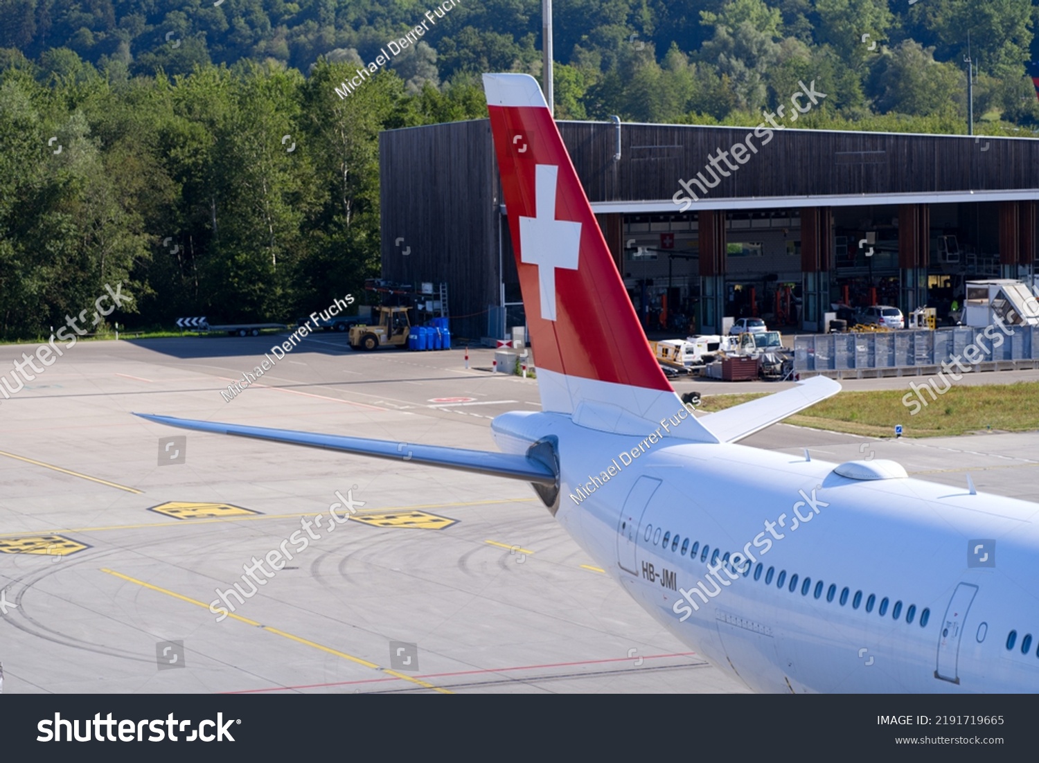 Tail Parked Airplane Swiss Airbus A340300 Stock Photo 2191719665 Tail Parked Airplane Swiss Airbus A340300 Stock Photo 2191719665