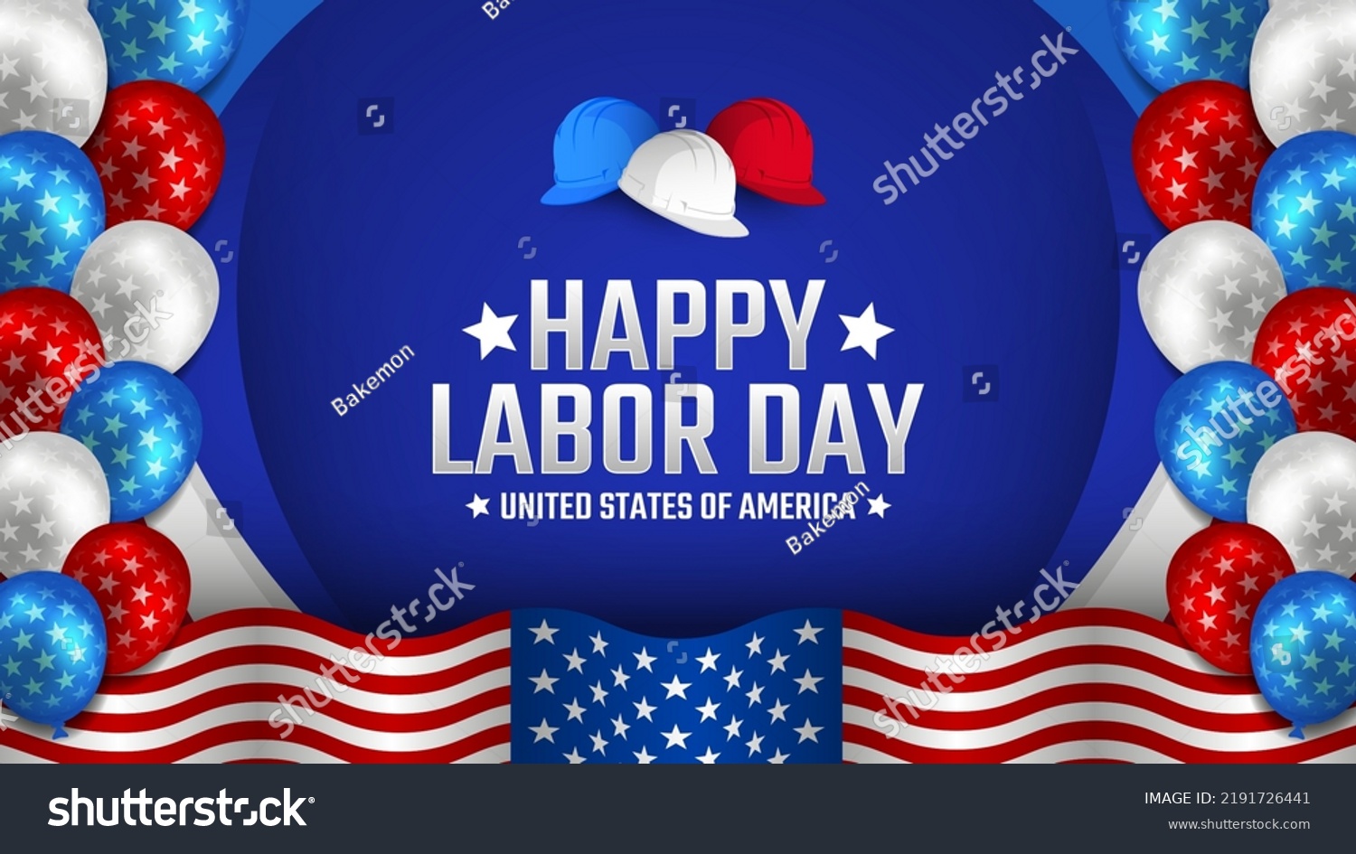 Happy Labor Day 2022 Vector Greeting Stock Vector (Royalty Free
