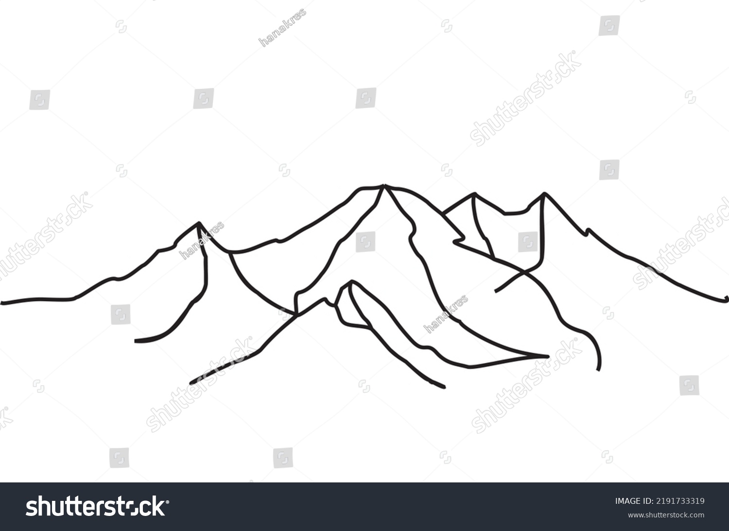 One Continuous Line Drawing Steep Rock Stock Vector (Royalty Free ...