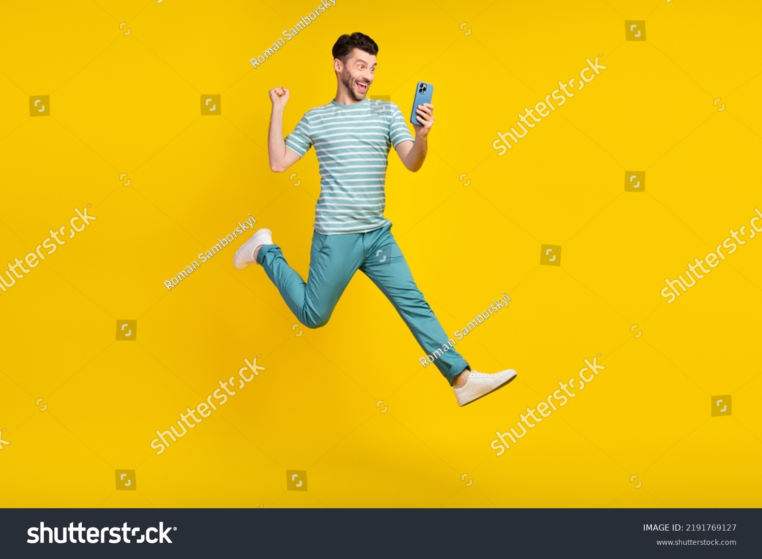 Full Size Body Photo Young Funny Stock Photo 2191769127 | Shutterstock