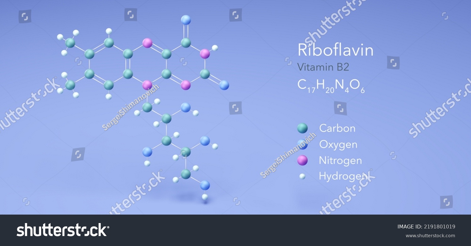 Riboflavin Vitamin B2 Molecular Structures 3d Stock Illustration 2191801019 Shutterstock 5662