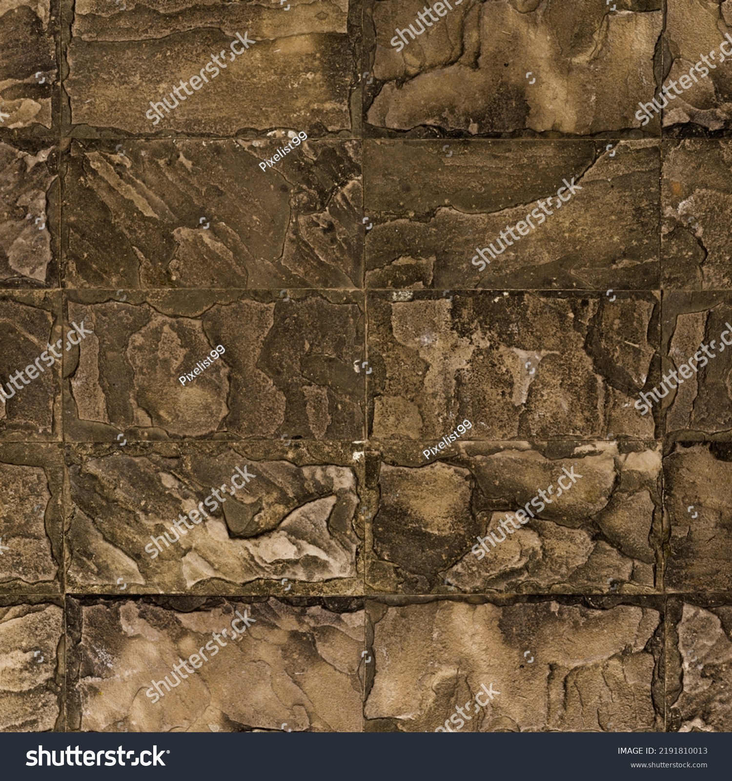 Old Stone Tile Wall Texture Stock Photo 2191810013 | Shutterstock