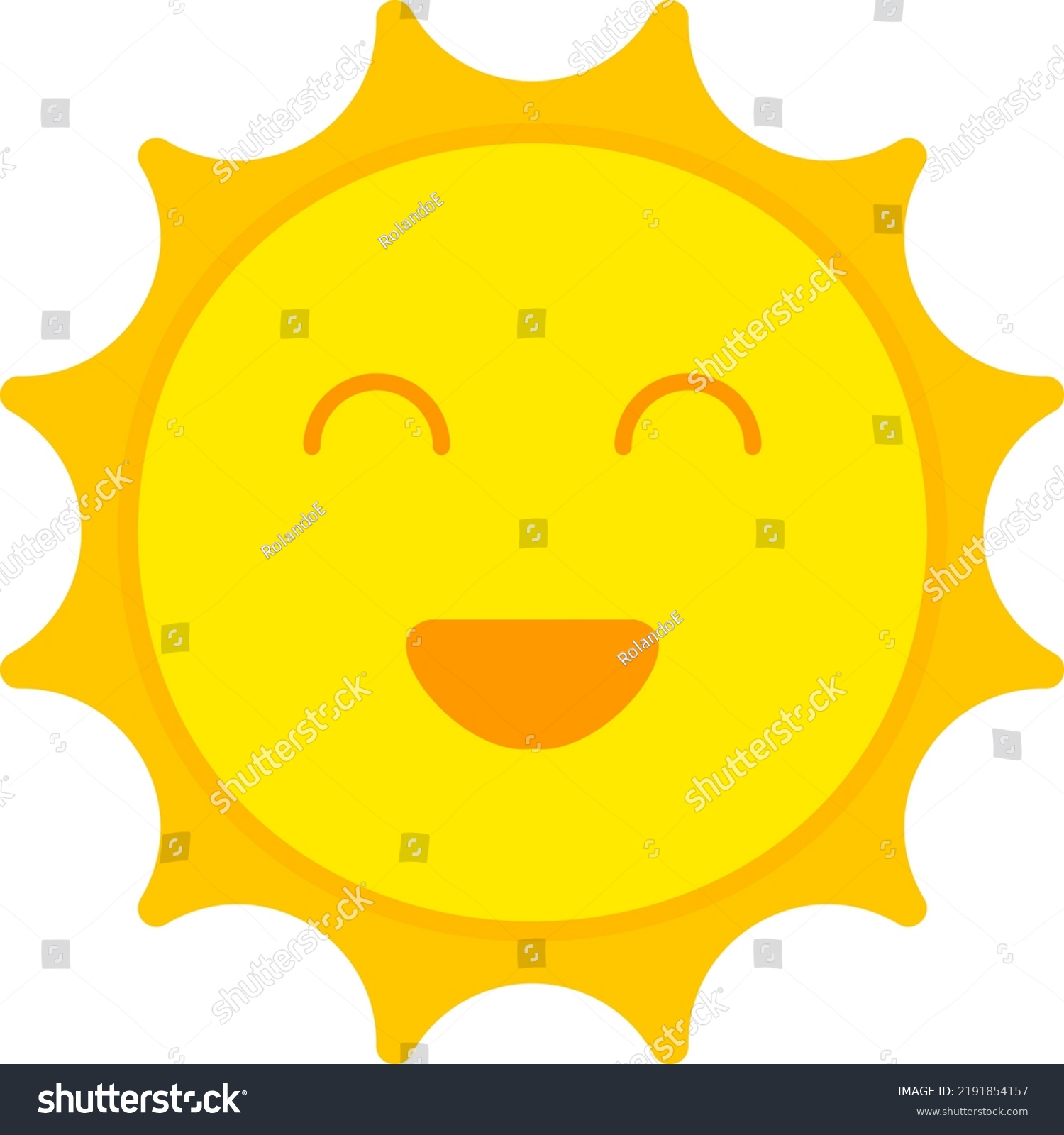 Vector Transparent Background Smiling Yellow Sun Stock Vector (royalty 