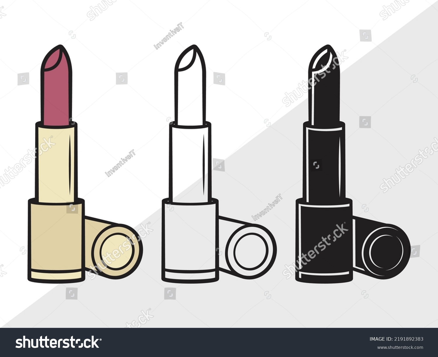 Lipstick Clipart Svg Printable Vector Illustration Stock Vector Royalty Free 2191892383 8544