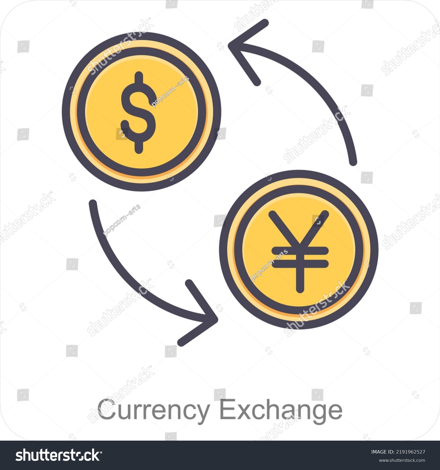 Currency Money Exchange Icon Concept Stock Vector (Royalty Free ...