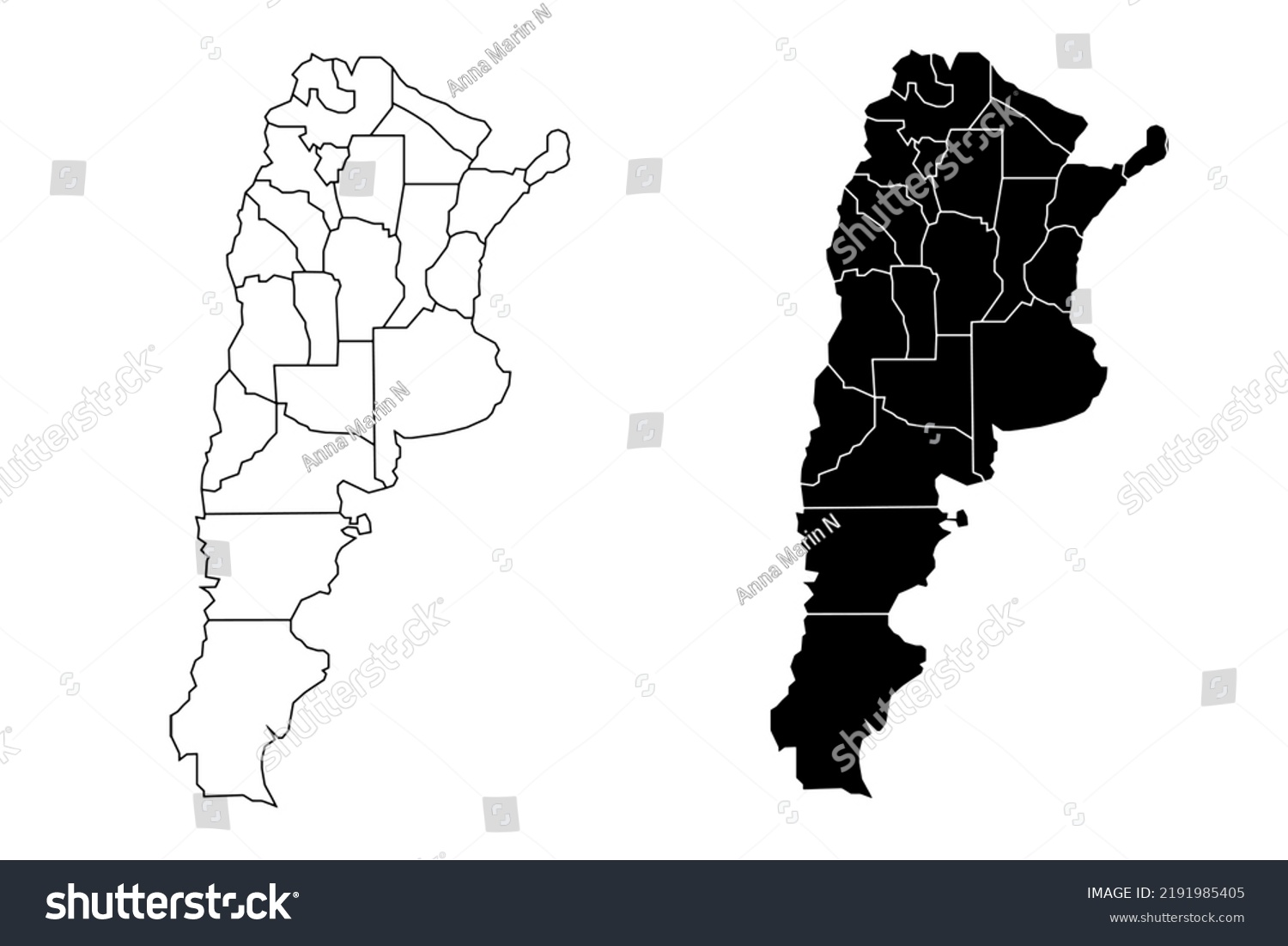 Argentine Political Map Low Detailed Outline Stock Vector Royalty Free   Stock Vector Argentine Political Map Low Detailed Outline Style Vector Editable 2191985405 