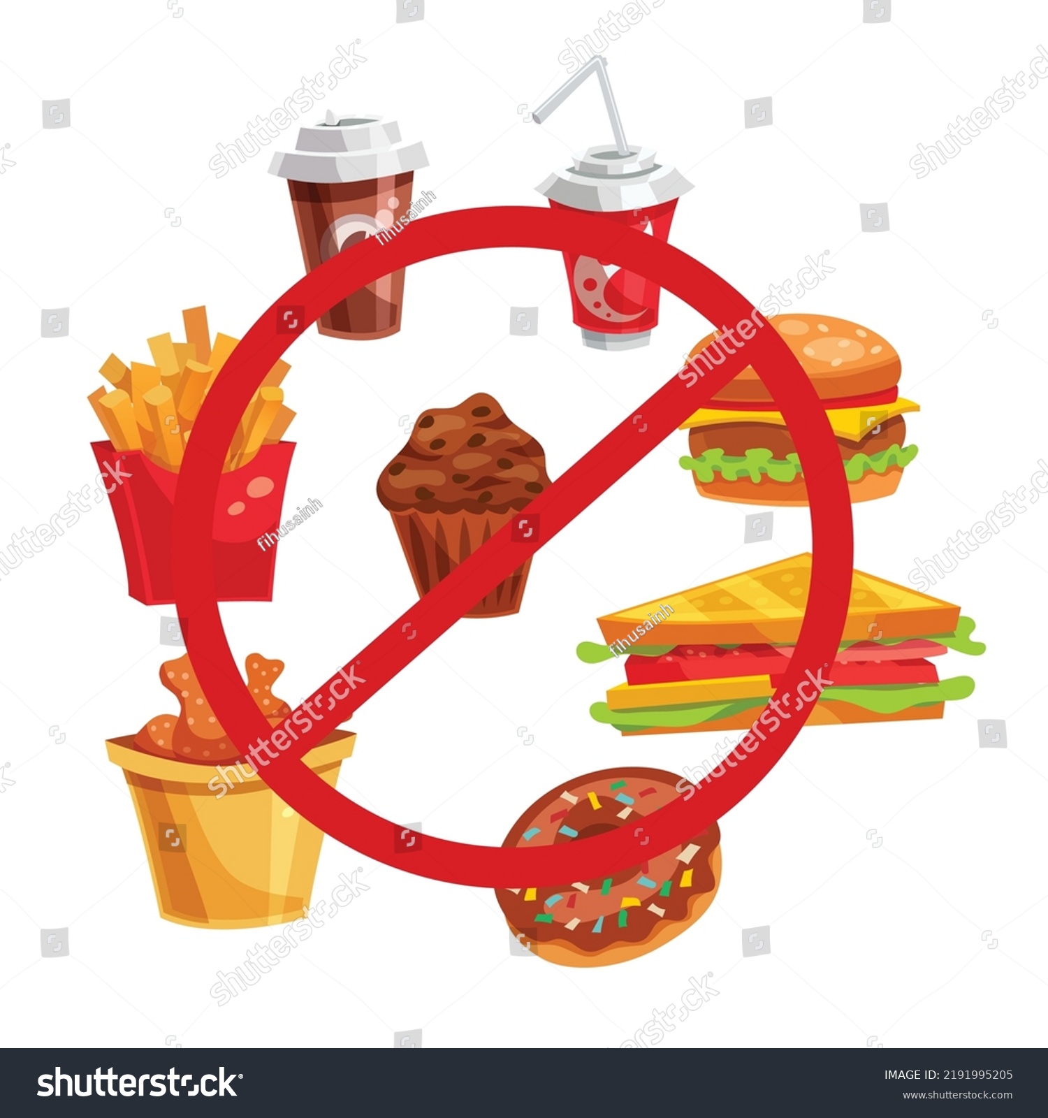 This Image Refers Ban Foods Workplace Stock Vector (Royalty Free ...