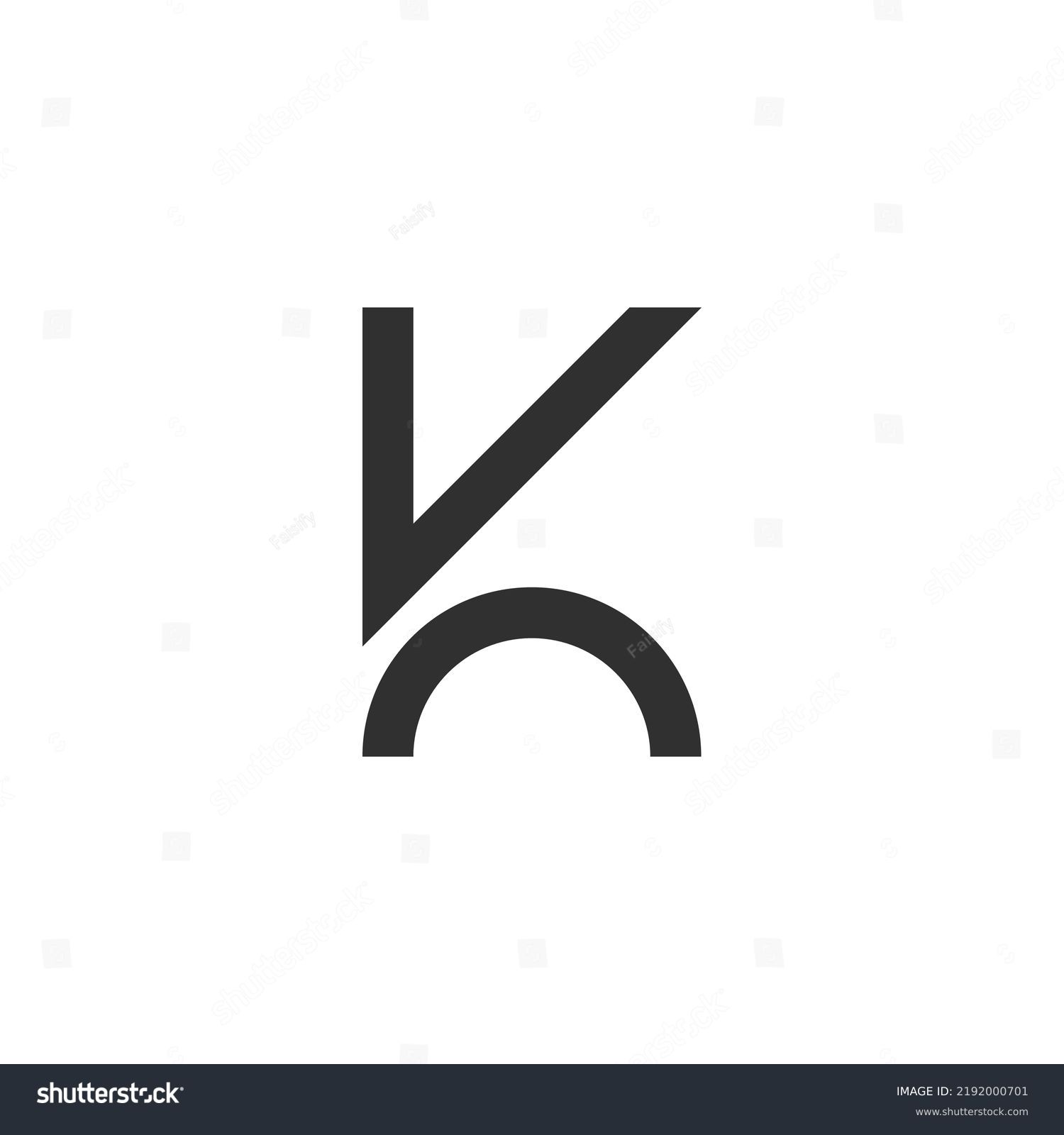 Letter K Logo Design Template Minimalist Stock Vector (Royalty Free ...
