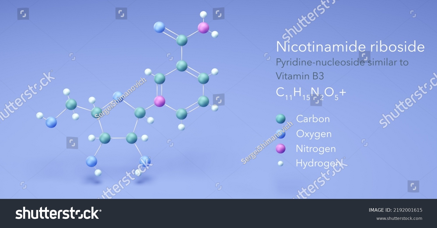 Nicotinamide Riboside Vitamin B3 Molecular Structures Stock ...