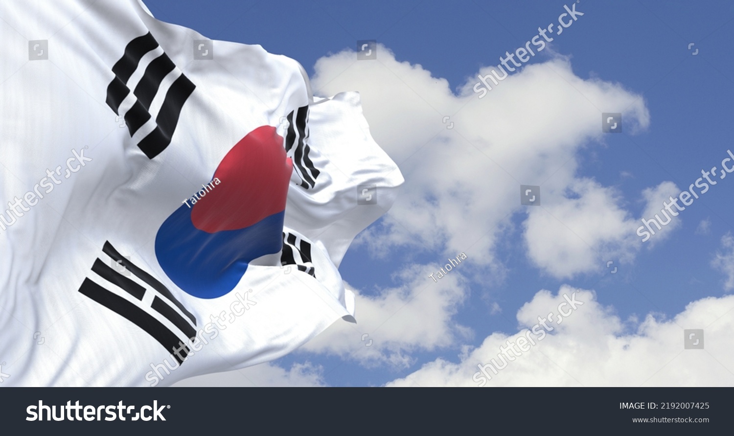 3d Illustration Flag South Korea South Stock Illustration 2192007425 3d Illustration Flag South Korea South Stock Illustration 2192007425