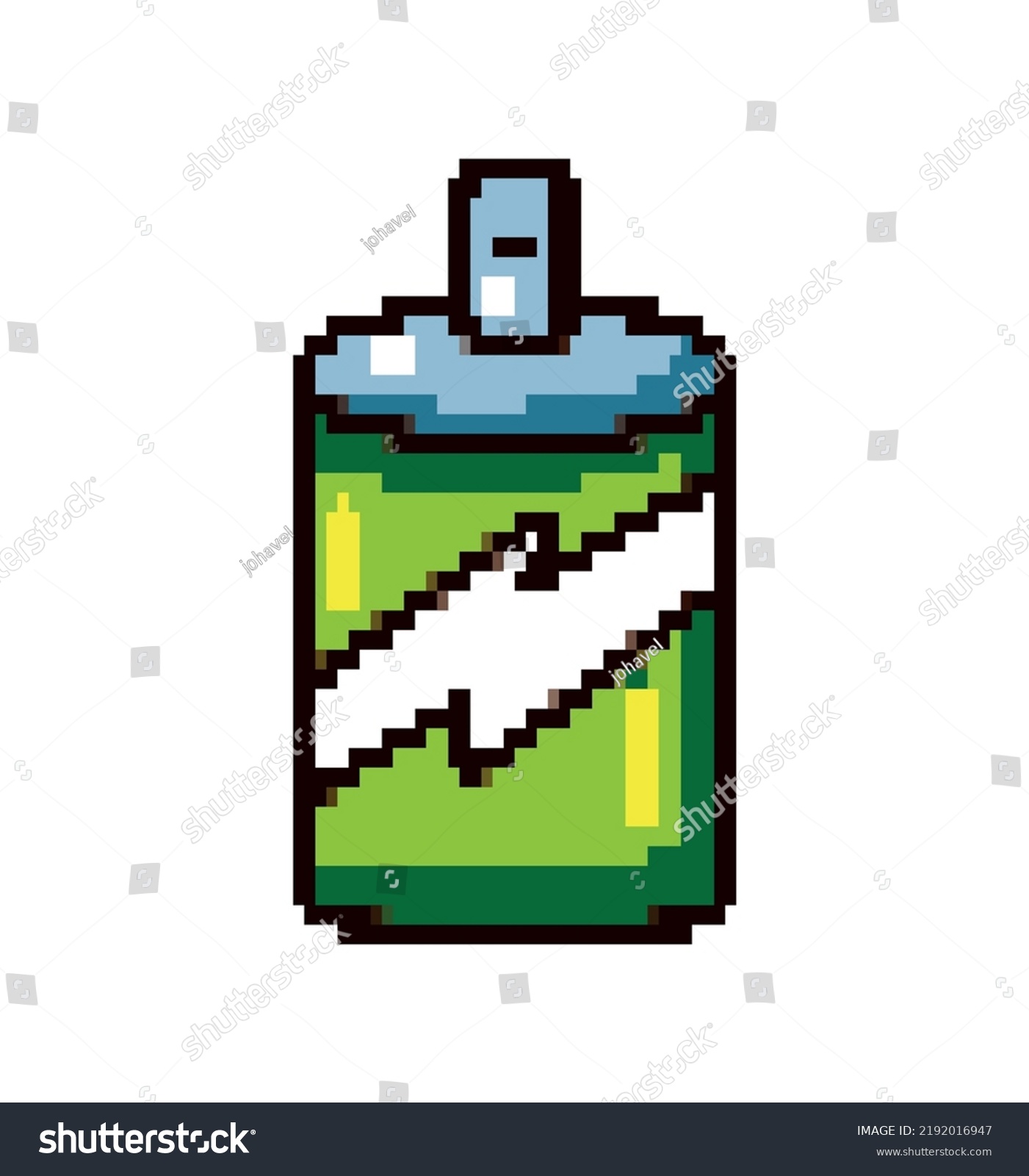 Energy Drink Pixel Art Icon Isolated Stock Vector (Royalty Free ...