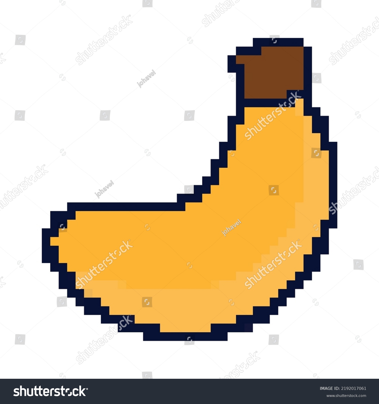 Banana Pixel Art Icon Isolated Stock Vector (Royalty Free) 2192017061 ...