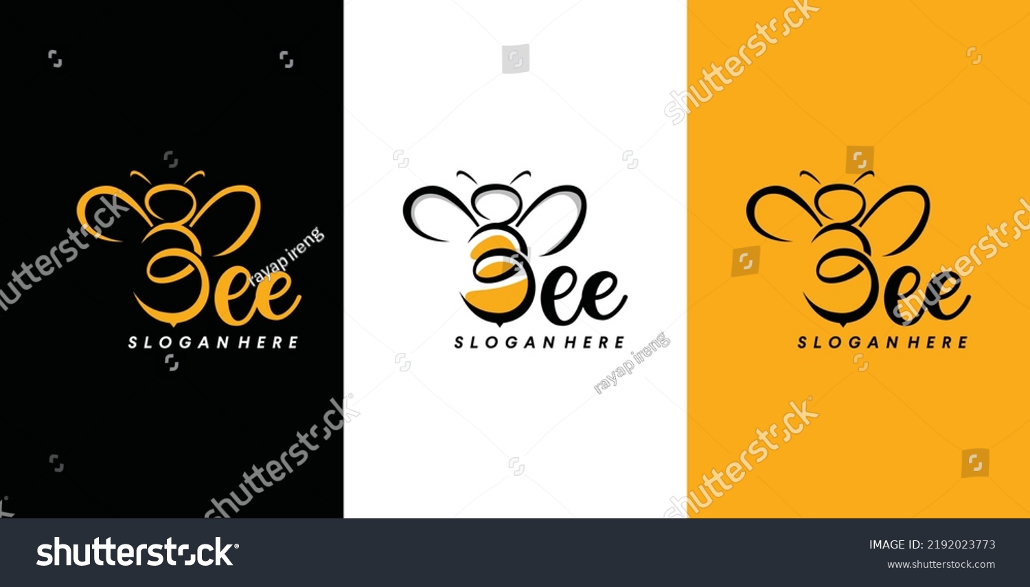 Letter B Bee Logo Design Insect Stock Vector (Royalty Free) 2192023773 ...