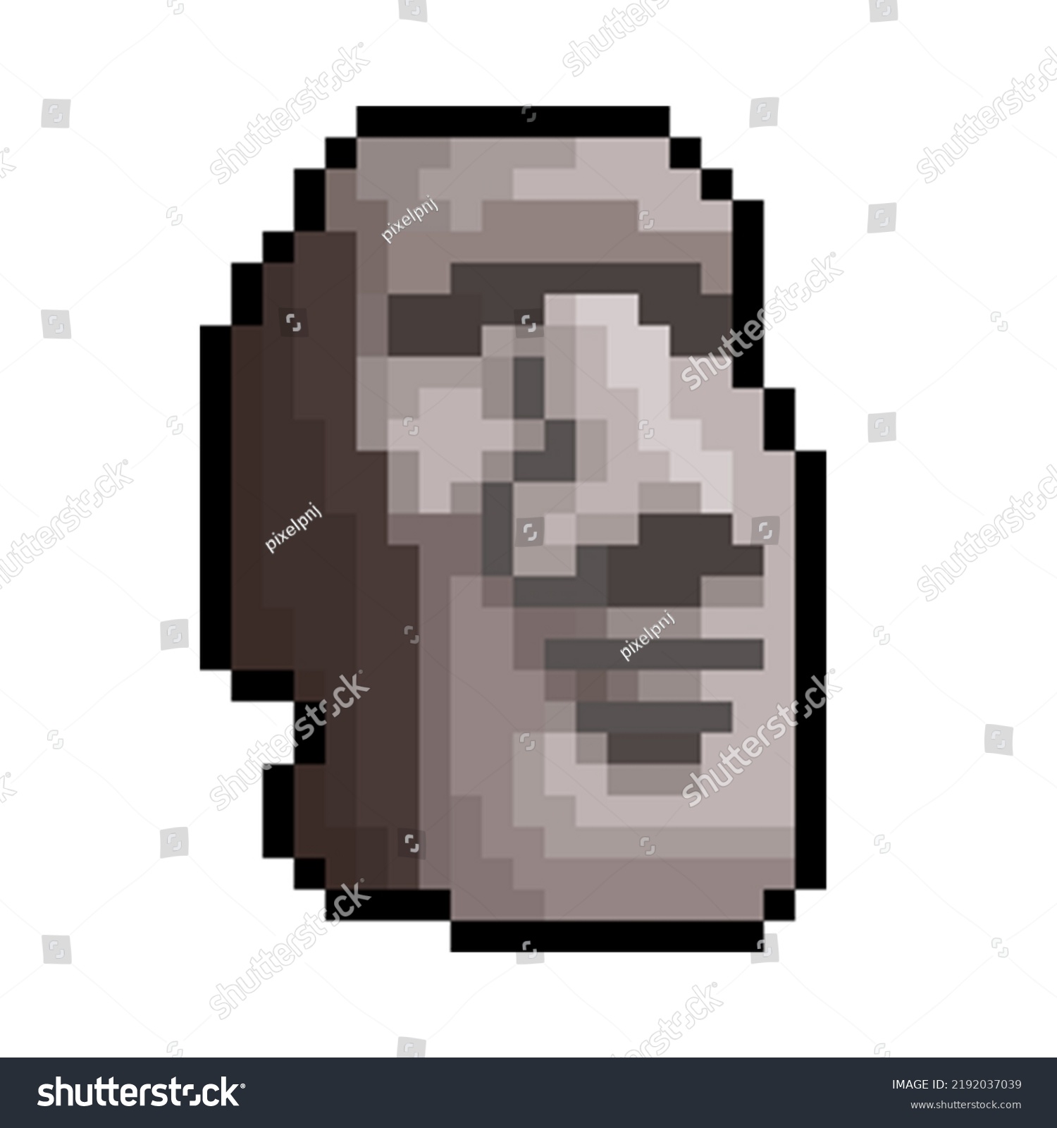 Moai Pixel Art 32 Bit Stock Vector (Royalty Free) 2192037039 | Shutterstock