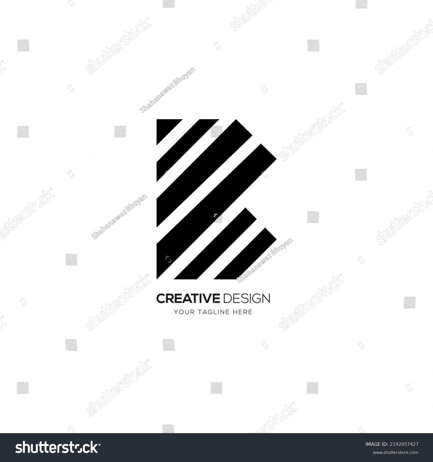 Elegant Letter B Line Art Abstract Stock Vector (Royalty Free ...