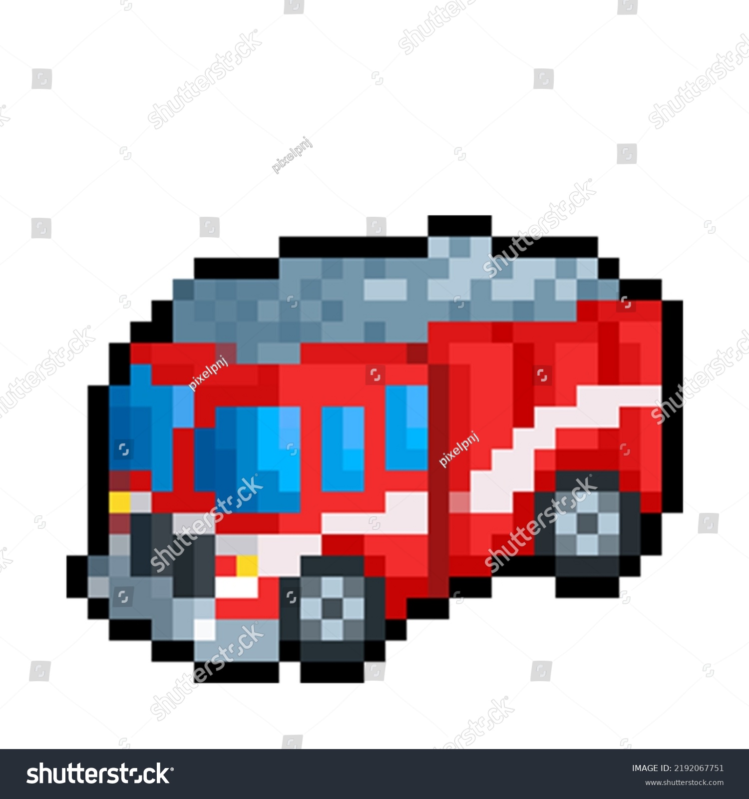 Fire Engine Pixel Art 32 Bit Stock Vector (Royalty Free) 2192067751 ...