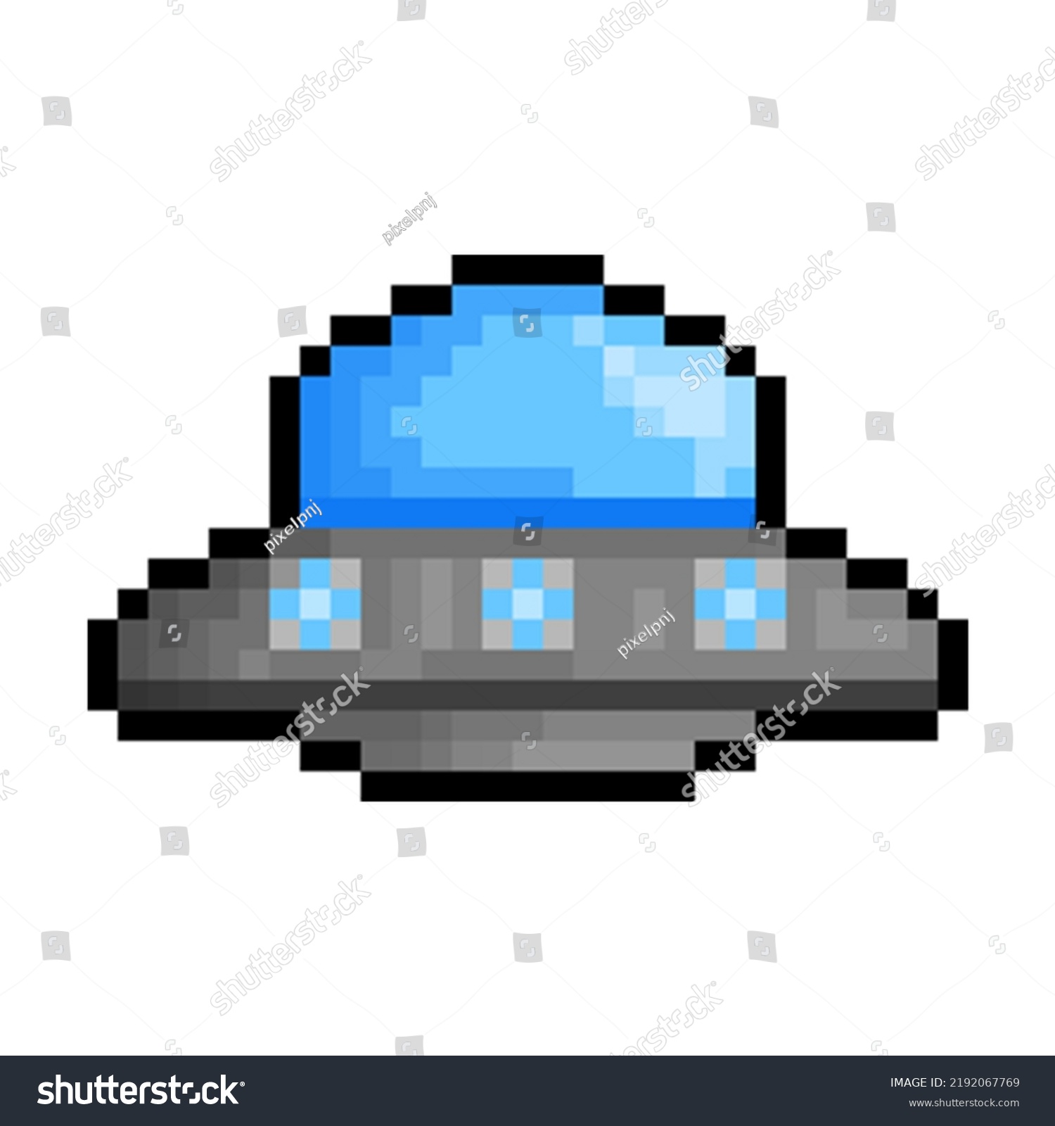 Flying Saucer Pixel Art 32 Bit Stock Vector (Royalty Free) 2192067769 ...