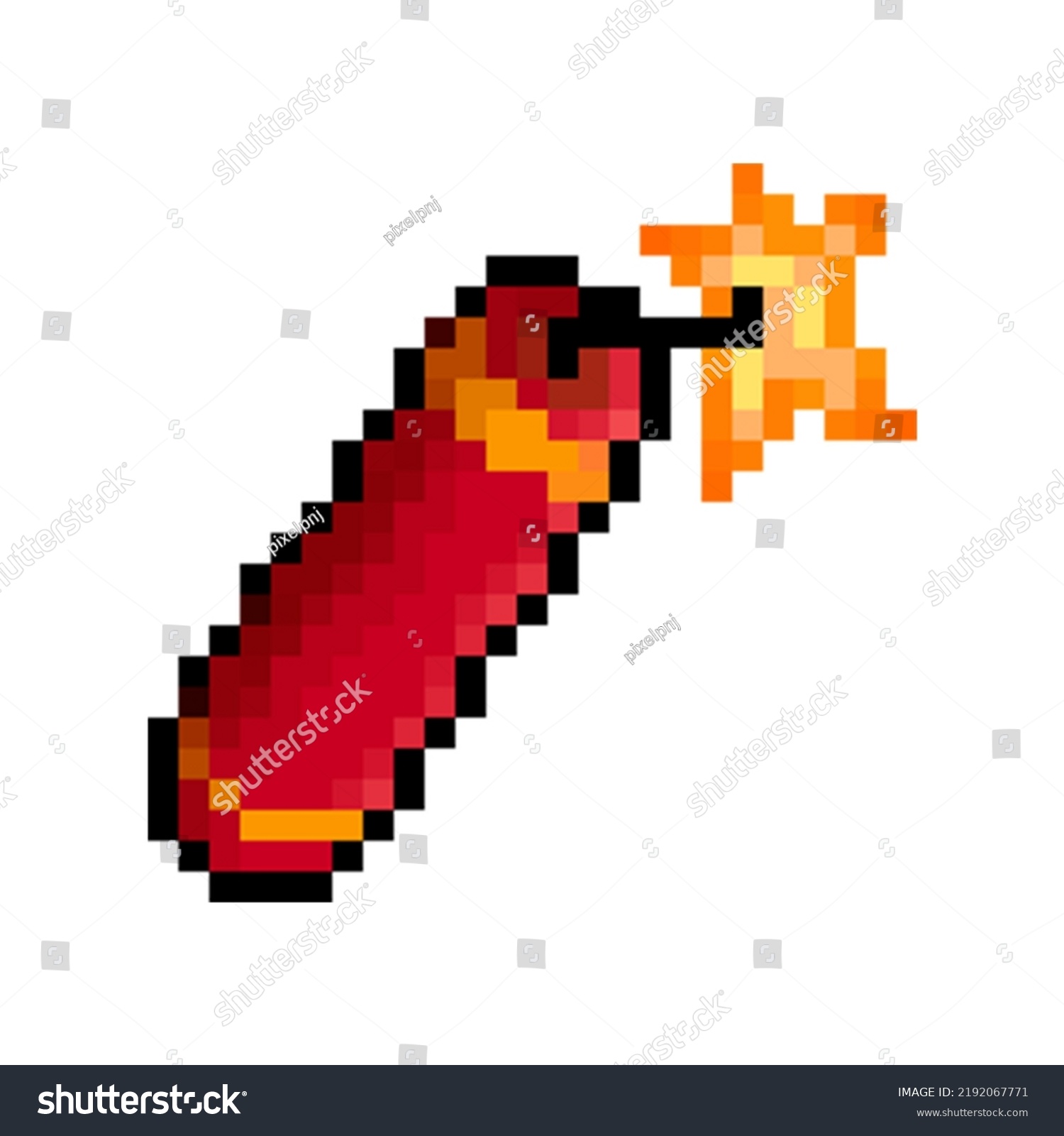 Firecracker Pixel Art 32 Bit Stock Vector (Royalty Free) 2192067771 ...