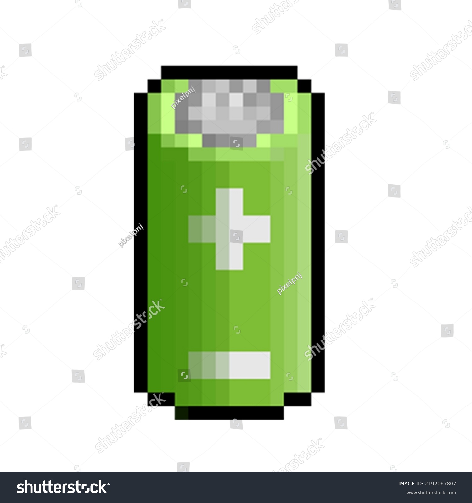 Battery Pixel Art 32 Bit Stock Vector (Royalty Free) 2192067807 ...