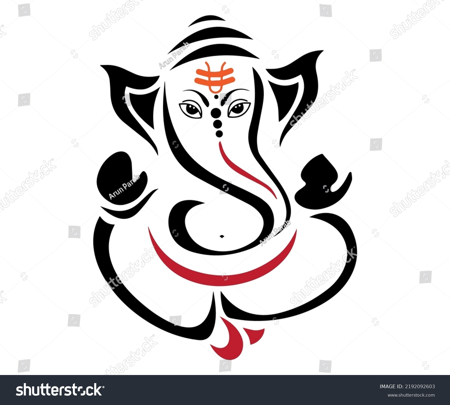 Hindu Lord Ganesha Chaturthi Celebration Banner Stock Vector (Royalty ...