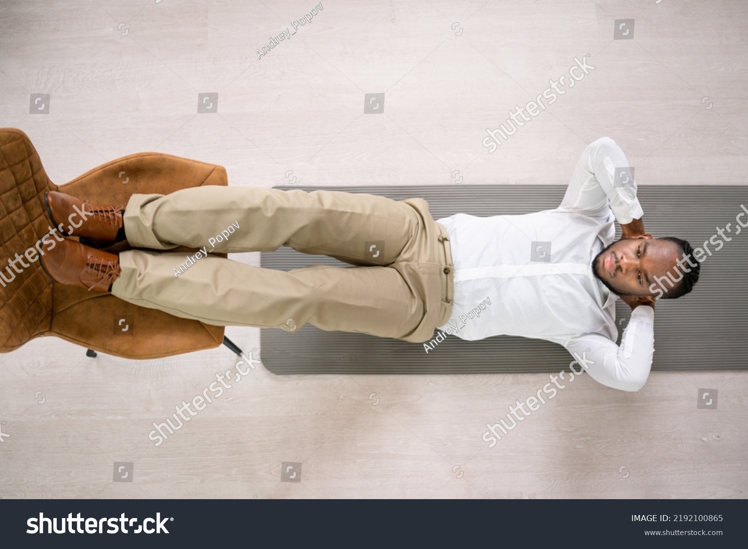 Abdomen Muscle Crunches Exercise Using Chair Stock Photo 2192100865   Stock Photo Abdomen Muscle Crunches Exercise Using Chair Daily Home Abs Exercise 2192100865 