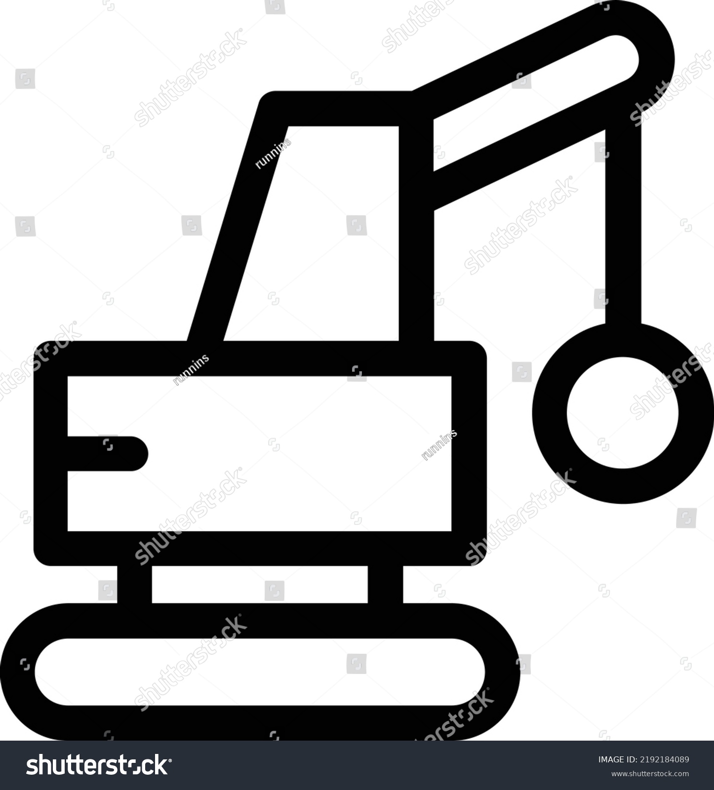 Demolition Icon Outline Style Building Construction Stock Vector ...