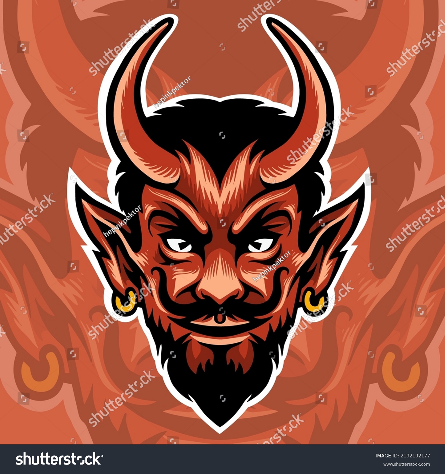 Devil Detail Vector Style Stock Vector (Royalty Free) 2192192177 ...