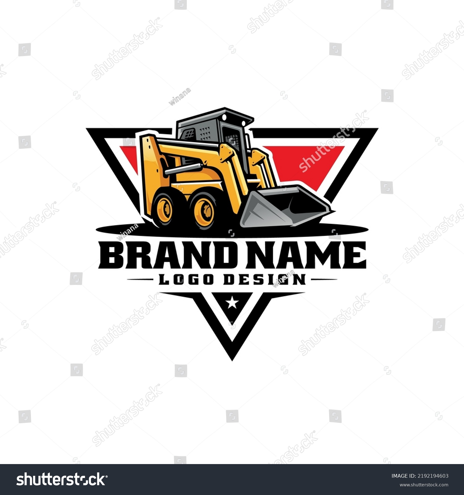 Skid Steer Loader Heavy Construction Machine Stock Vector (Royalty Free ...