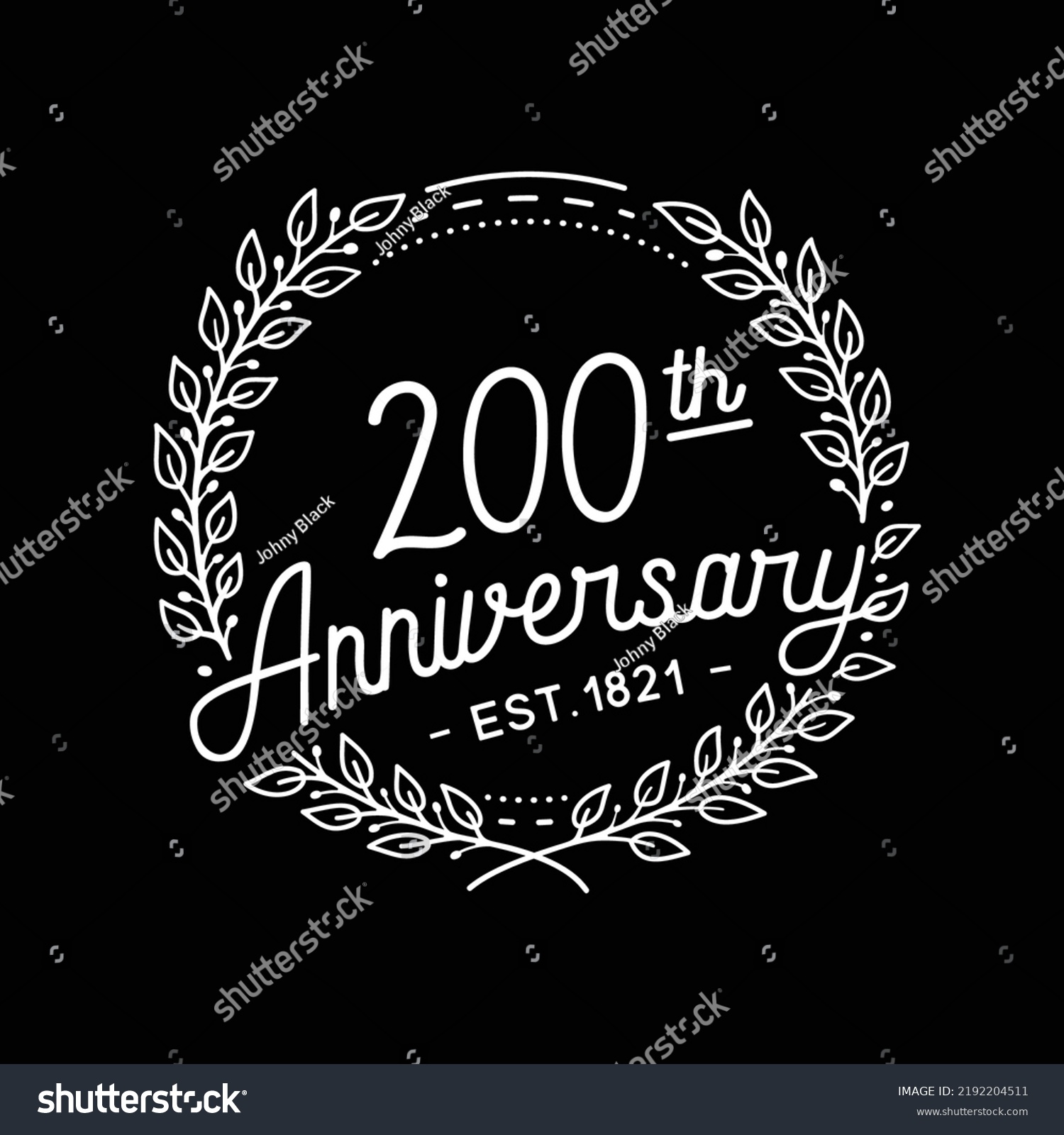 200 Years Anniversary Logo Collection 200th Stock Vector (Royalty Free ...