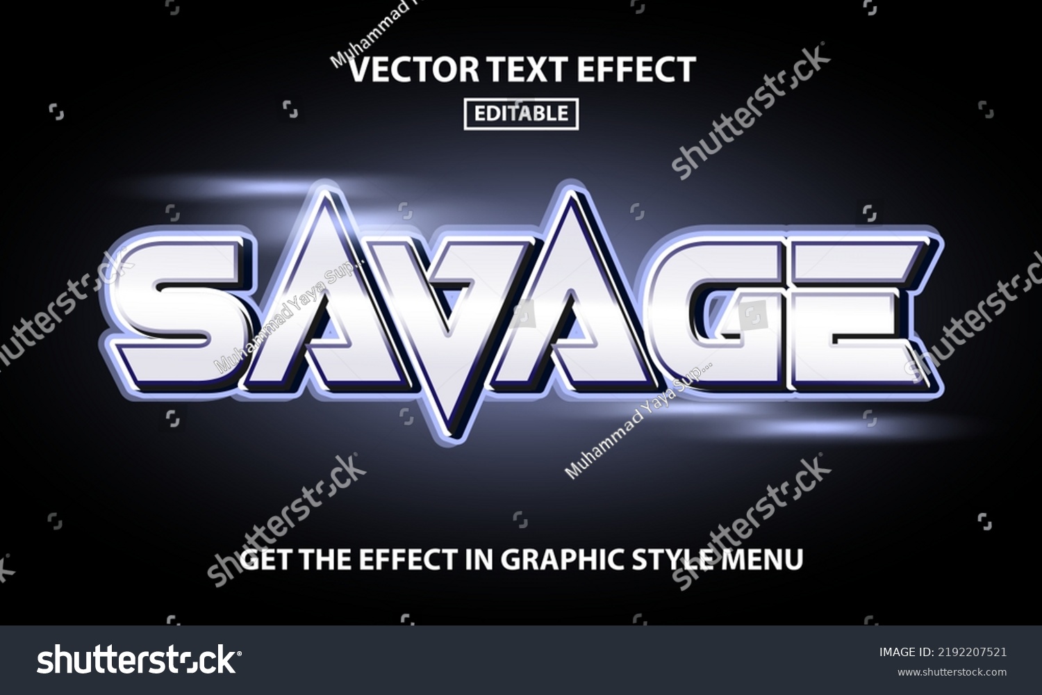 Savage 3d Editable Text Effect Template Stock Vector (Royalty Free ...