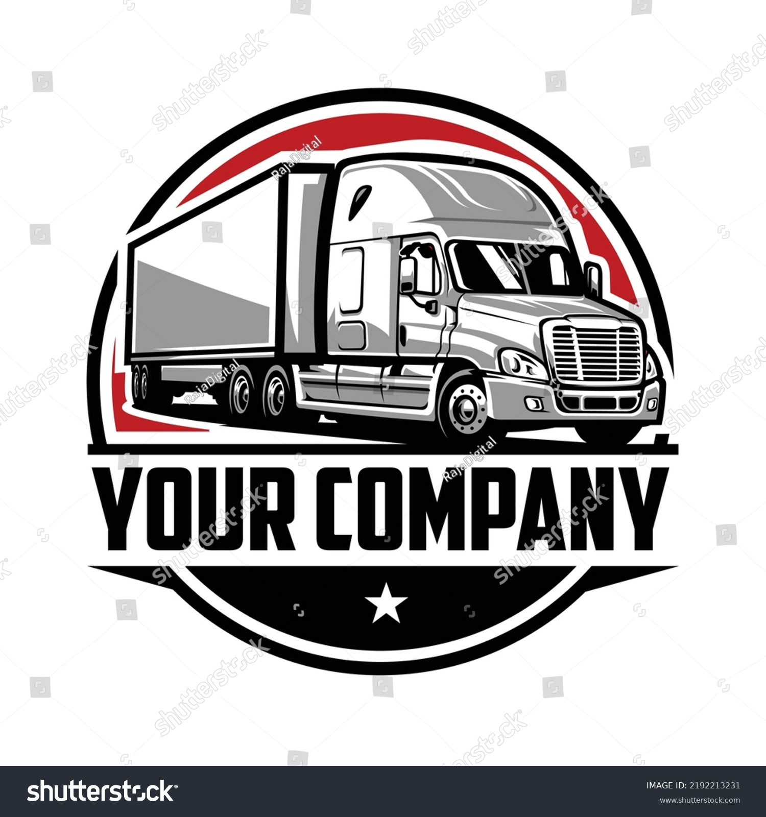 Semi Truck Logo Trucking Company Logo Stock Vector (Royalty Free ...