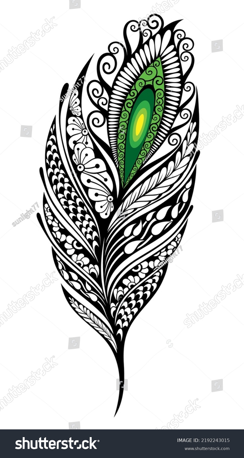 Peacock Feather Vector Peacock Feathers Illustration Stock Vector Royalty Free 2192243015 6948