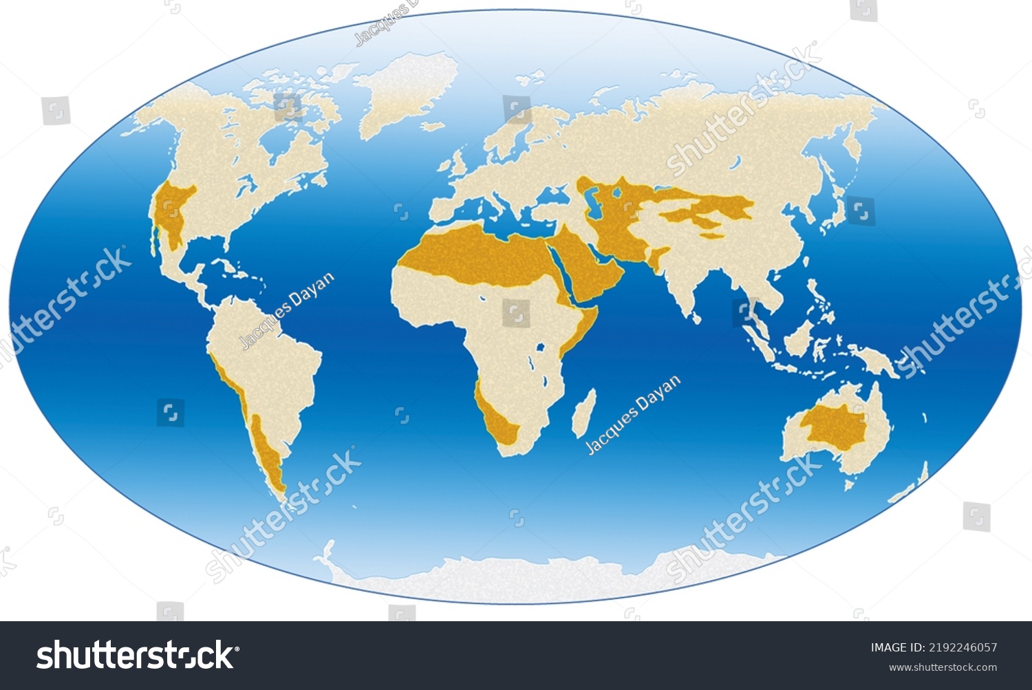 Illustration Deserts Map Deserts Stock Illustration 2192246057 ...