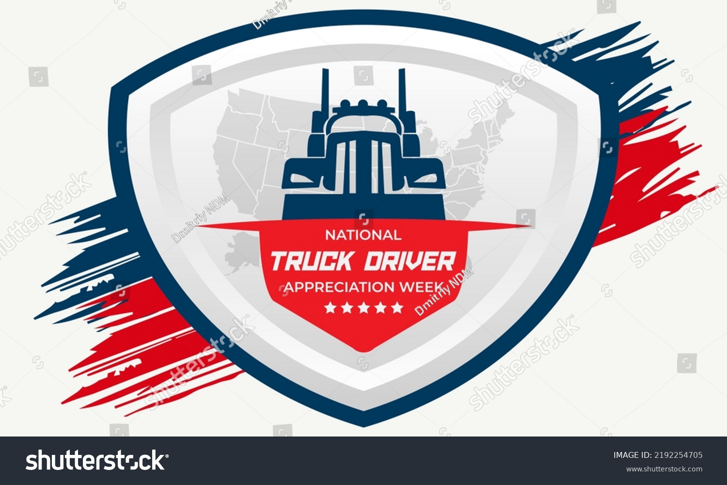 National Truck Driver Appreciation Week Celebrate Stock Vector (Royalty