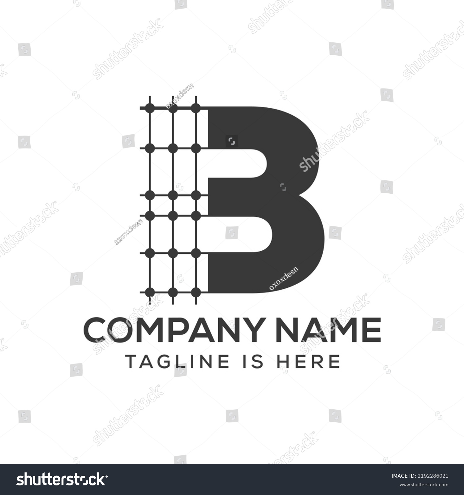 Letter B Architecture Logo Design Real Stock Vector (Royalty Free ...