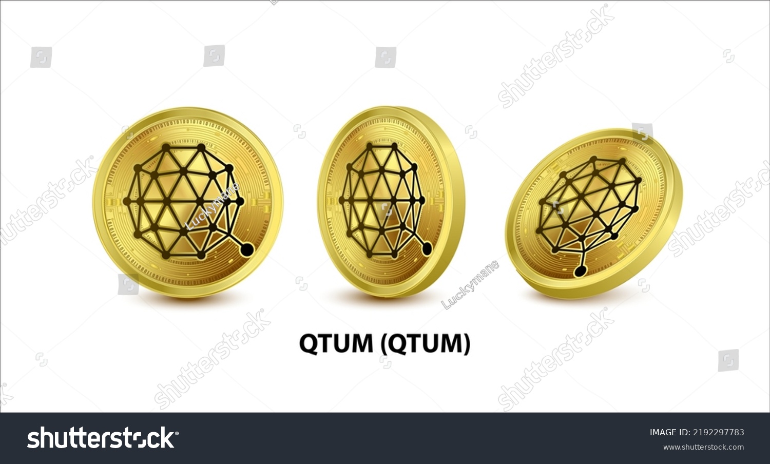 Set Gold Coin Qtum Qtum Vector Stock Vector Royalty Free 2192297783 Shutterstock 7588