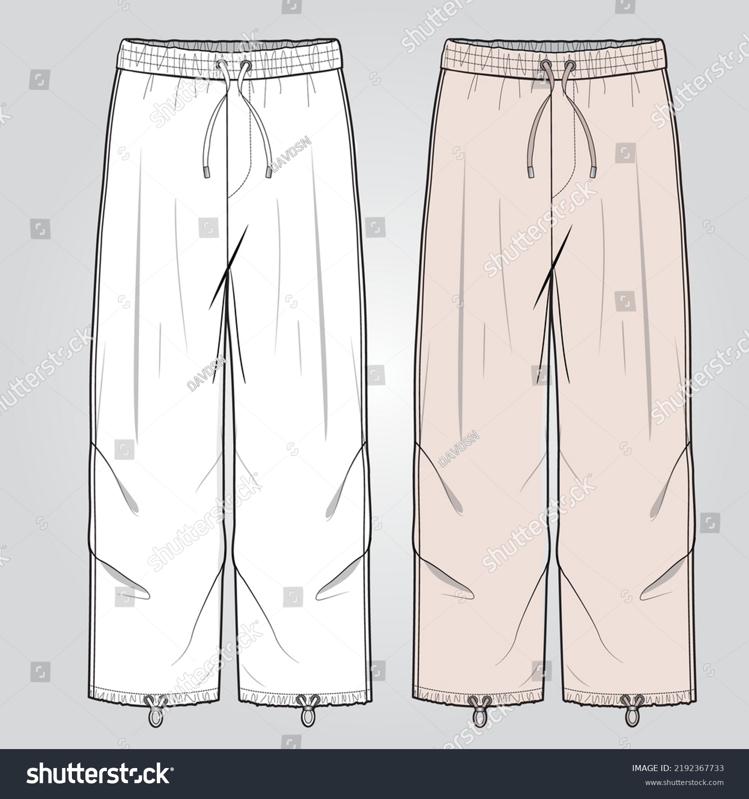 Set Two Pants Woman Stock Vector (Royalty Free) 2192367733 | Shutterstock