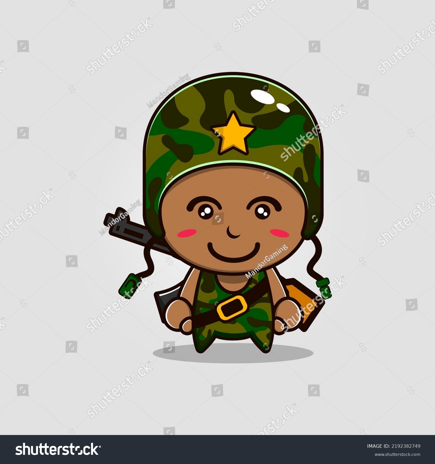 Soldier Army Cartoon Style Premium Vector Stock Vector (Royalty Free ...