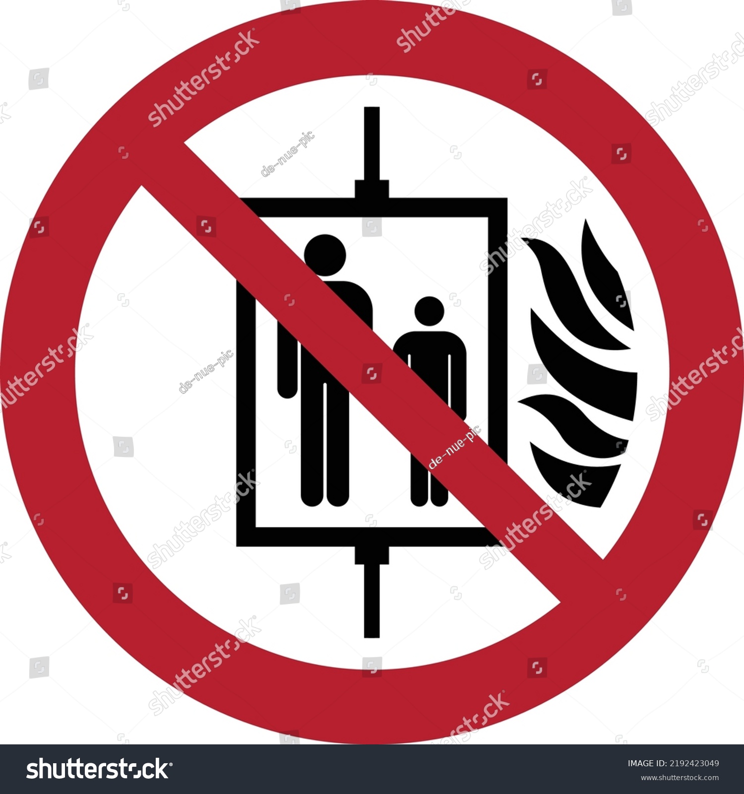 Do Not Use Lift Event Fire Stock Vector (Royalty Free) 2192423049 ...